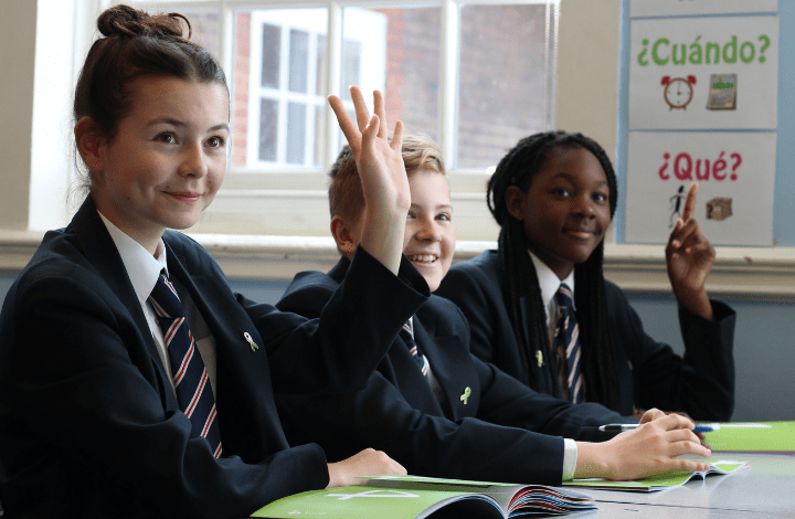 Pupils in classroom