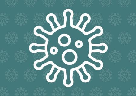 Graphic symbolises the COVID-19 virus