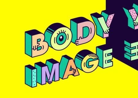 Colourful graphic with the text 'body image'