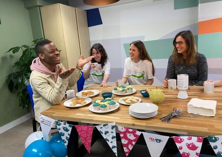 Mental Health Foundation team members enjoying a Tea & Talk event